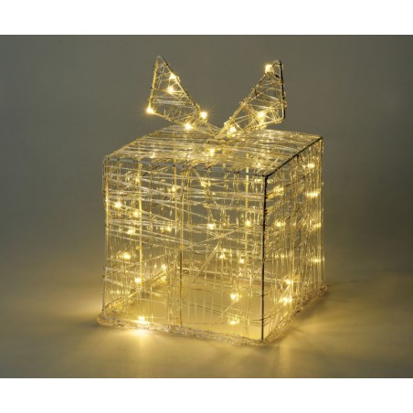 Cadeau de Noël avec LED blanc chaud