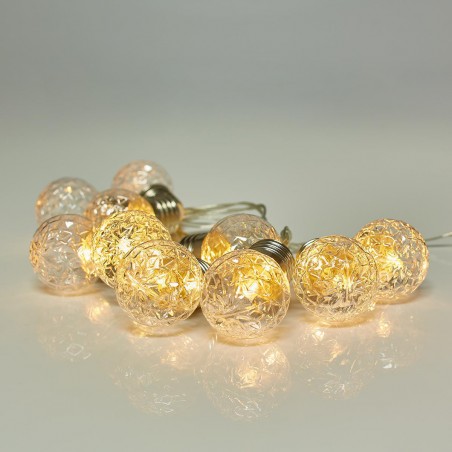 Guirlande de noel boule d'éclairage LED 6 cm 10led