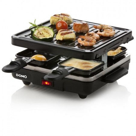 APPAREIL A RACLETTE + GRIL pour 4 personnes Revêtement anti-adhésif