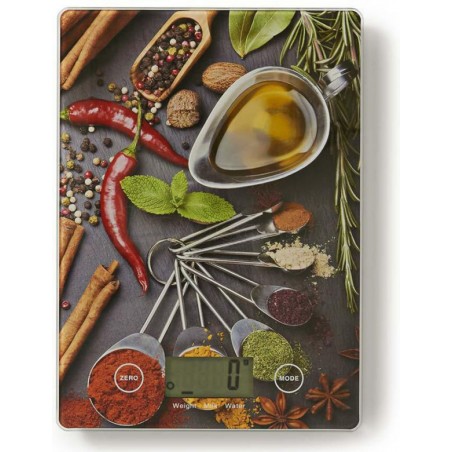 Balance de cuisine numérique en verre trempé Design imprimé