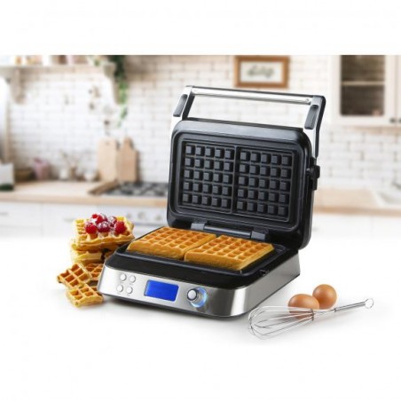 GAUFRIER ELECTRIQUE  BELGE NUMÉRIQUE ‘WAFFLE GENIUS’EN INOX