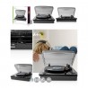 Platine Vinyle Bluetooth MP3 33 rpm / 45 rpm / 78 rpm Courroie Stéréo RCA Bluetooth® 18W (Pré) amplificateur intégré MDF NOIR
