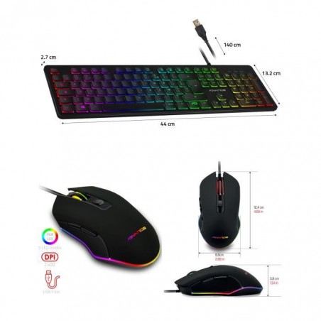 Pack gamer 3-en-1 RGB PS5 Switch Xbox clavier casque micro souris RGB