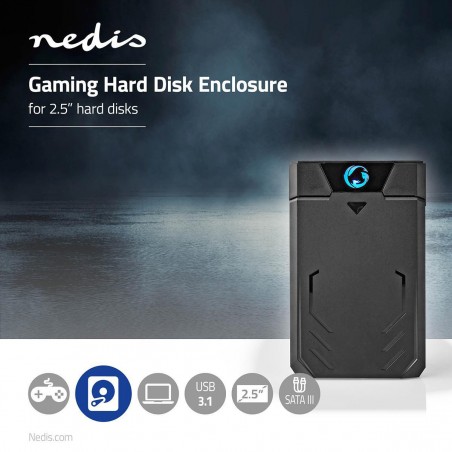 Boîtier de Disque Dur gamer 2,5", Connexion SATA II, USB 3.1, 6 Gbit/s