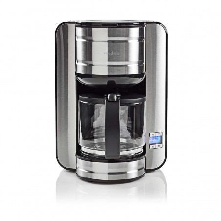 CAFETIÈRE, Jusqu'à 12 tasses, Minuteur de 24 Heures, Acier Inoxydable