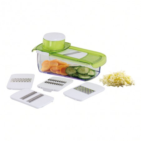 Mandoline 4 lames avec bac récupérateur