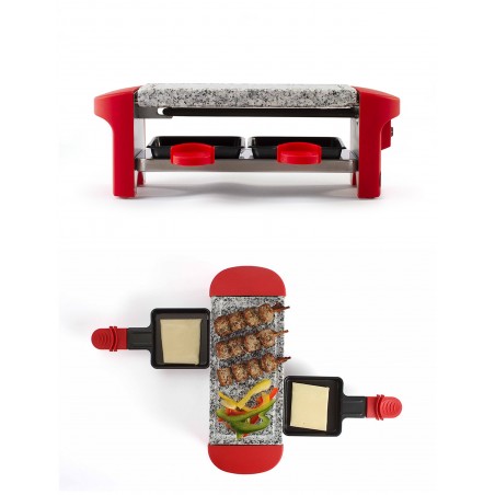 APPAREIL À RACLETTE rouge 2 PERSONNES – rouge Pieds antidérapants 350 W