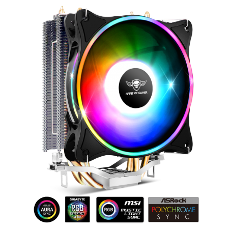 Cpu ventilateur ventirad aircooler 120 mm RGB