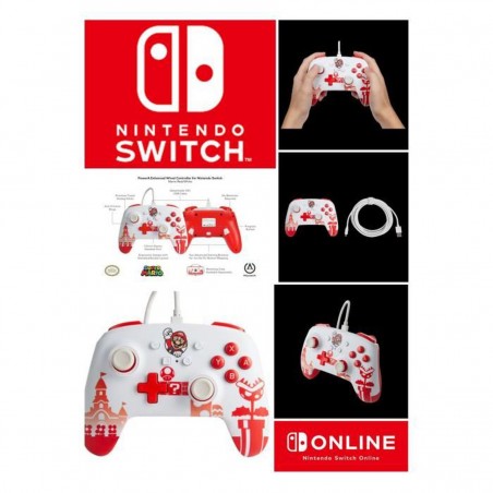 Manette filaire Switch – MARIO rouge – MARIO BROS avec Câble USB détachable