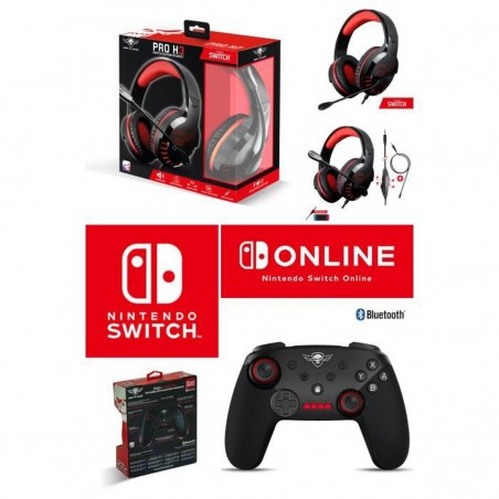 Pack manette Switch Bluetooth Nintendo Pro gaming Spirit of gamer + casque Switch Pro-SH3 Switch EDITION