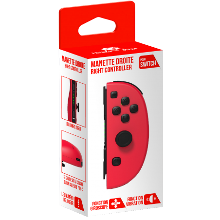 Manette Droite Switch iiCon Joycon rouge V2 pour Nitendo
