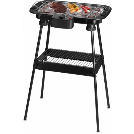 Barbecue électrique 2 000 W sur pied ou de table – Noir