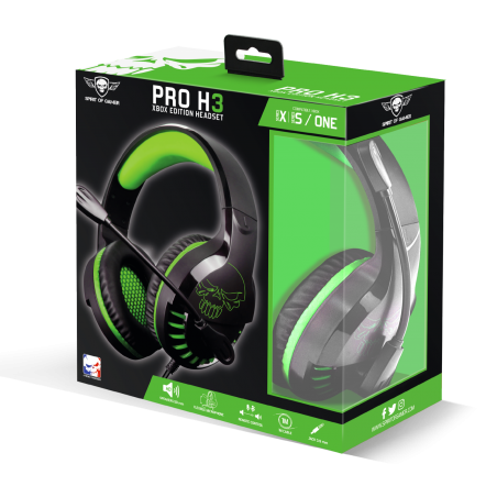 Casque gamer Pro h3 vert Spirit of gamer Xbox one/x/s