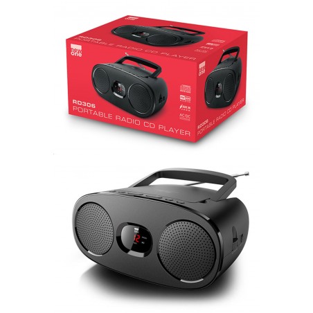 Lecteur CD portable noir Stéréo RADIO FM PILES ET SECTEUR