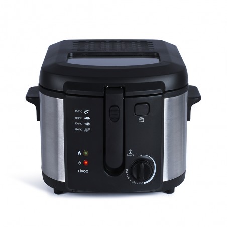 Friteuse électrique Capacité 3 L revêtement antiadhésif avec fenêtre et filtre