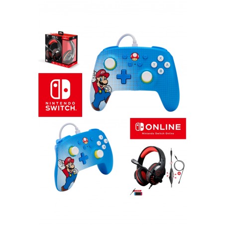 Pack manette Switch filaire Nintendo MARIO POP ART