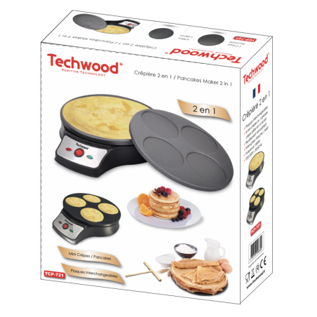 Crêpière Inox 2-en-1 antiadhésif Diamètre: 26 cm