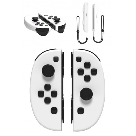 Pack 2 Manettes Switch iiCon Joycon Blanches V2 pour Nintendo Switch