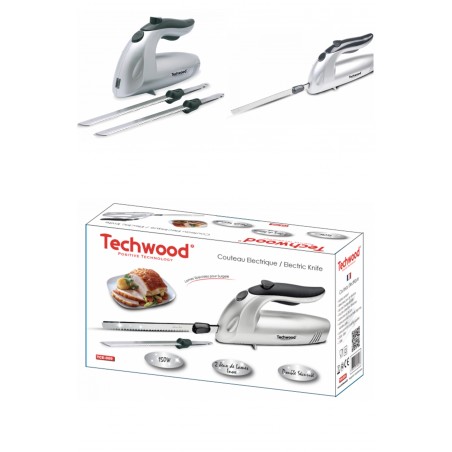 Couteau électrique blanc 150 W avec Lame Inox