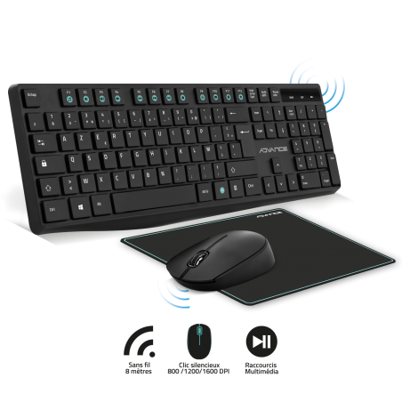Pack Premium Clavier sans fil + SOURIS CLS-7100RF