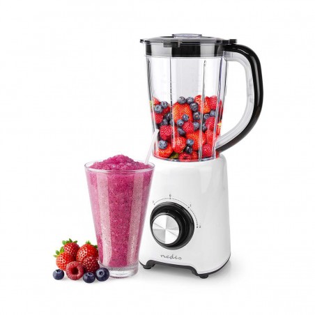 Blender blanc 800 W Bol 1,5 L 2 Vitesses blanc noir