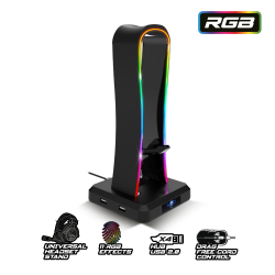 Support Casque RGB 4 Ports...