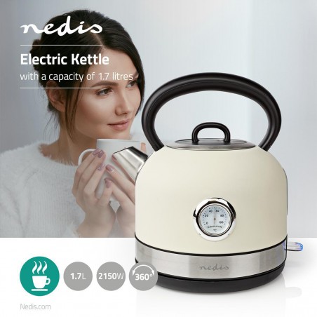 Bouilloire électrique blanche 1,7 L 2 150 W