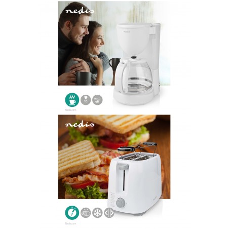 Pack DEJEUNER Cafetière Machine à café électrique + Grille pain