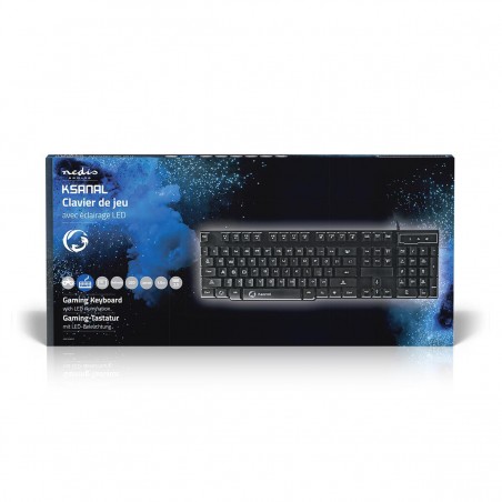 Clavier de jeu, Éclairage RGB, USB 2.0, clavier français, Conception Métallique