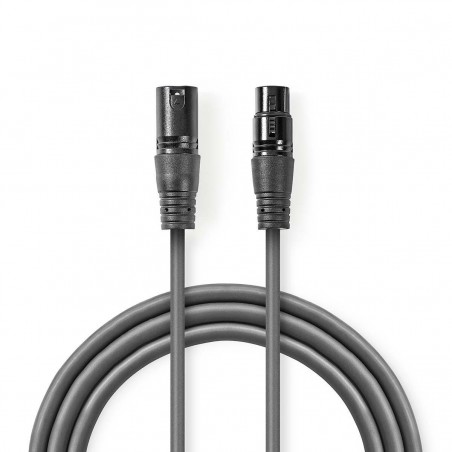 Lot de 2 cables XLR mâle / XLR femelle 15 m pour ampli