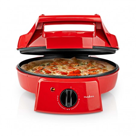 Four à Pizza 1 800 W et tartes-Grill-Plancha 30 cm Revêtement antiadhésif