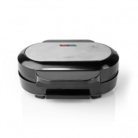 Appareil grill à sandwichs XL 900 W noir argent plaques de grill