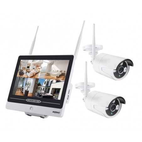 Kit de surveillance sans fil 2,4 ghz 2 cameras couleur