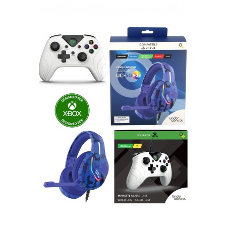 Casque gamer LED RGB Xbox X/S PS4 – PS5 PlayStation + manette