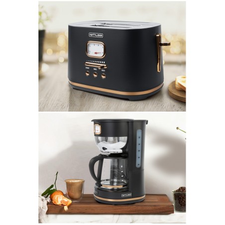 Pack cafetiere rétro vintage 10 tasses + grille pain