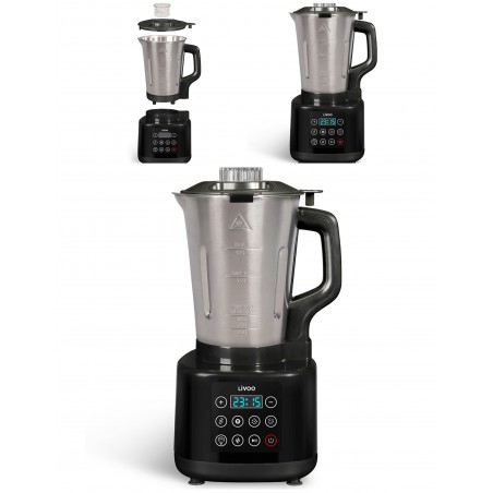 Blender Chauffant Inox Tactile Affichage LED 1,7 L 900 W 6 PROGRAMMES CULINAIRES TEMOINS LUMINEUX