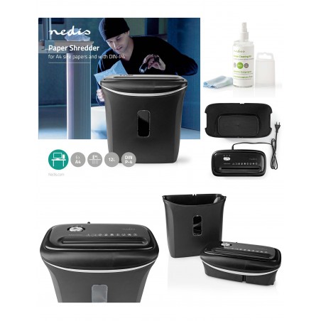 Déchiqueteuse Destructeur de papier 12 L noire