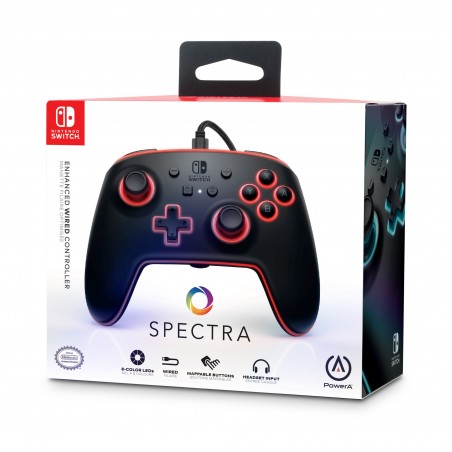 Manette Switch filaire Nintendo SPECTRA LED
