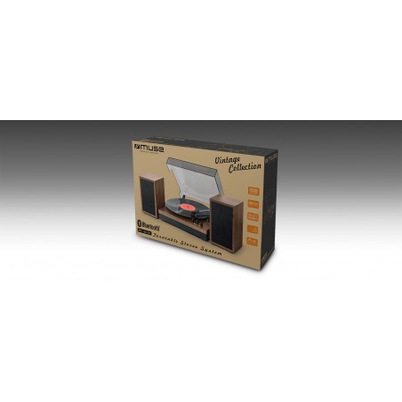 Platine Stéréo Vinyle BOIS vintage USB Bluetooth