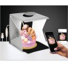 Photo Box blanche lumineuse à 35 LED Studio pliable 40 × 40 × 40cm