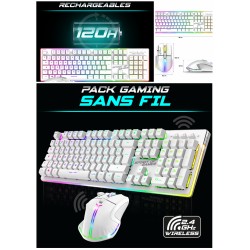 Pack Clavier + SOURIS Blanc...