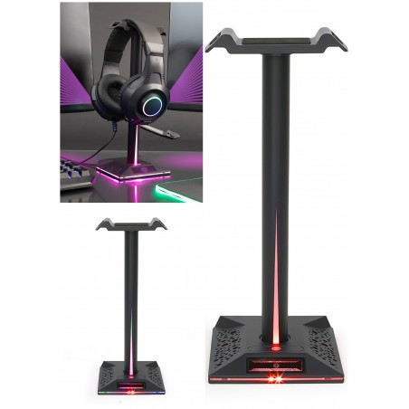 Support casque 2 Ports USB RGB Porte casque gamer pour PC gamer