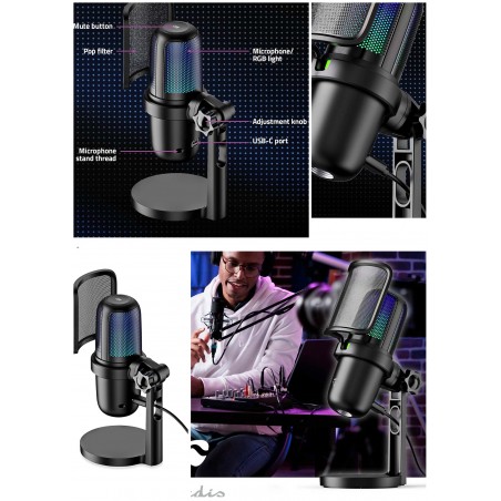 Microphone Streaming USB Music gaming CARDÏODE Podcasting Voix-off