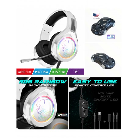 Casque gamer + souris sf