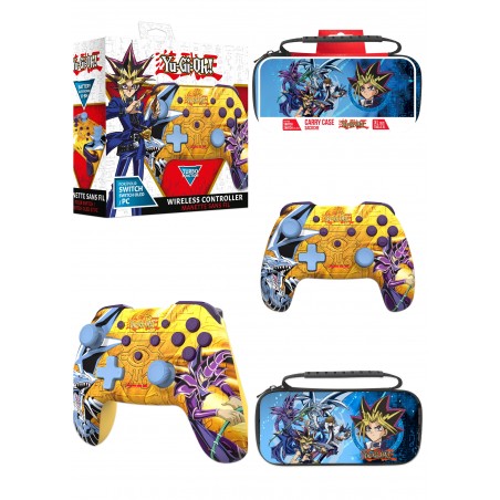 Manette Yu-Gi-Oh! Sans Fil Bluetooth pour Nintendo + sacoche