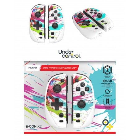 Manettes Switch Joycons STREET ART blanc DUO Pro pack pour Nintendo Switch