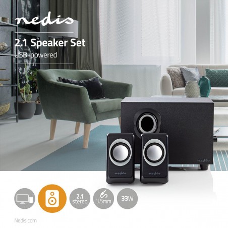 HAUT PARLEUR /PC speaker | 2.1 | 33 W | 3.5mm Jack