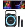 Enceinte sono portable Pro party karaoké Bluetooth 35 w USB sd radio FM + micro main sans fil + télécommande