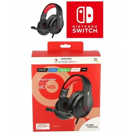 Casque gamer Pro Nintendo Switch Pro-SH3 rouge – Under Control Pro Switch