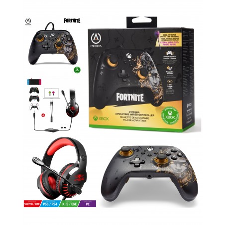 Casque PC gamer Pro H3 Spirit of gamer Xbox ONE/S/X/PC + manette Xbox ONE-S-X-PC filaire FORNITE Officielle Xbox